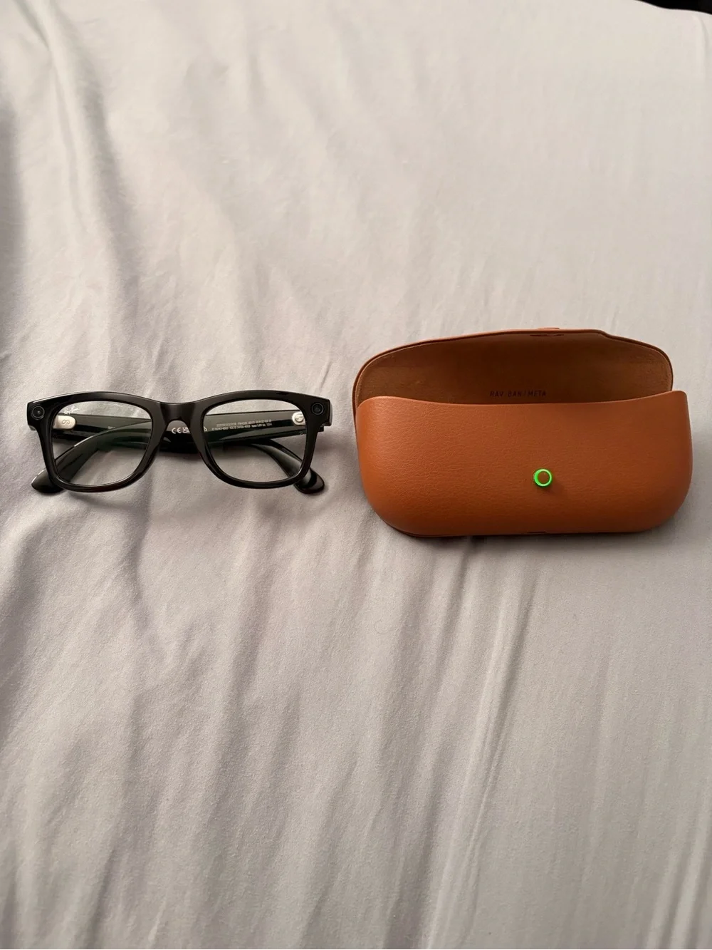 Ray-Ban Black Men's Wayfarer Optical Glasses with Tan Case